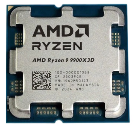 מעבד AMD Ryzen Zen5 לגיימרים ויצירן תוכן 12 ליבות ללא גוף קרור וללא קופסה AMD Ryzen 9 9900X3D Gaming and Content Creation Processor Tray 12 Cores 24 Threads 128MB Cache 5.5GHz Default TDP 120W